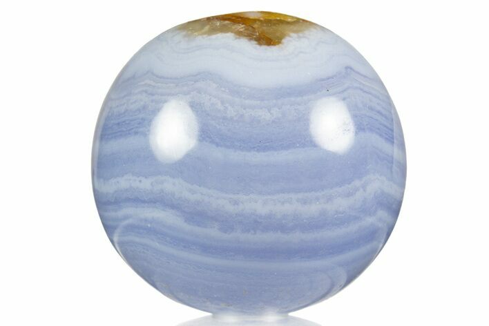 Polished Banded Blue Lace Agate Sphere - Namibia #336523